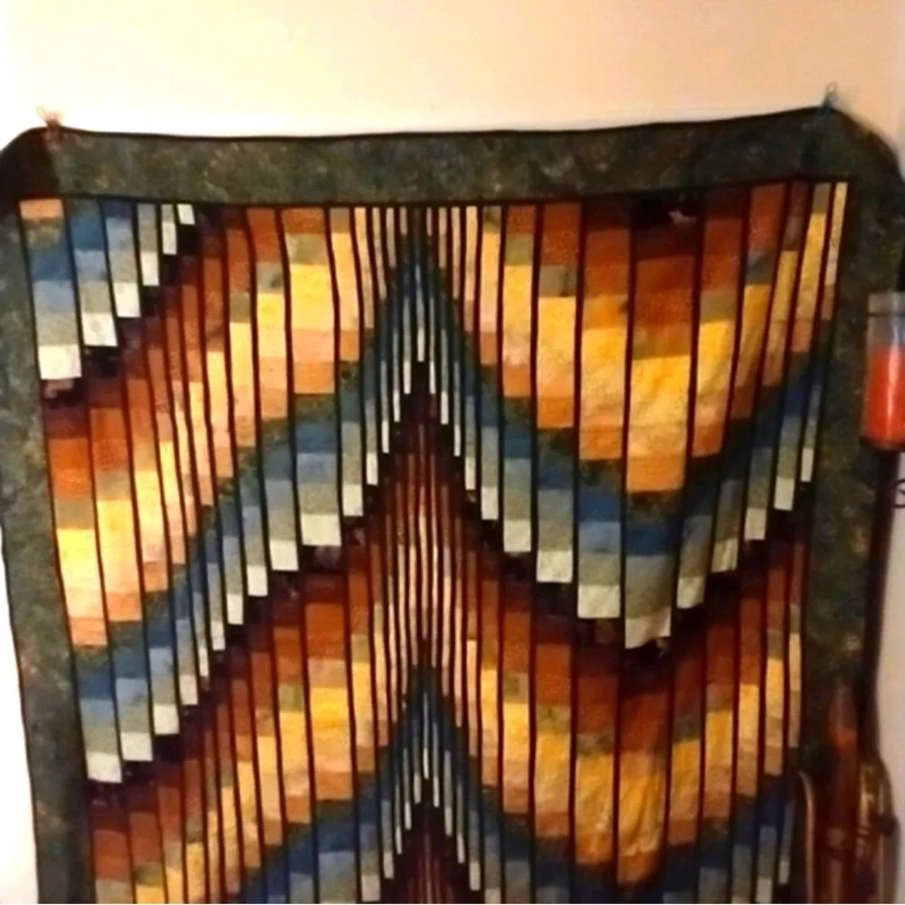 Artistic Safari double sided handmade quilt large